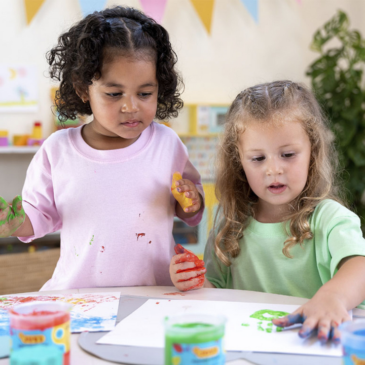 Peinture à doigts boite de 6 pots de 125ml