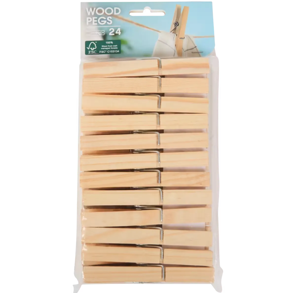 Pinces à linge : 24 pièces - 1 - Eveil Montessori Maroc