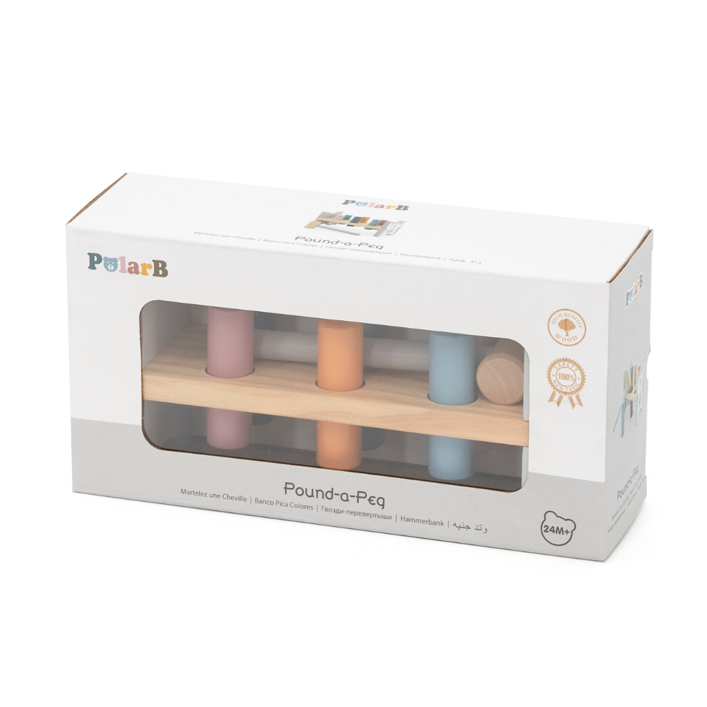 Planche à clous et marteau, Couleurs Pastels