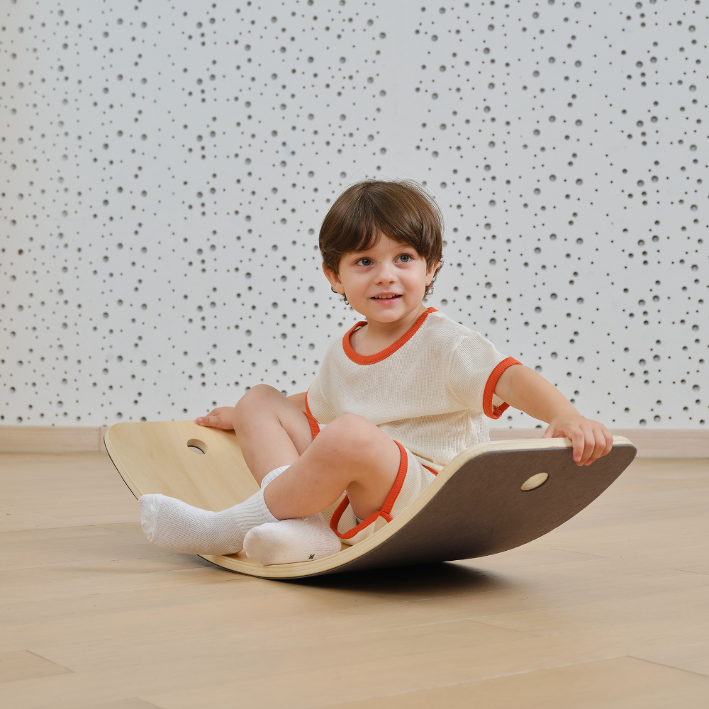 Planche d'équilibre en bois