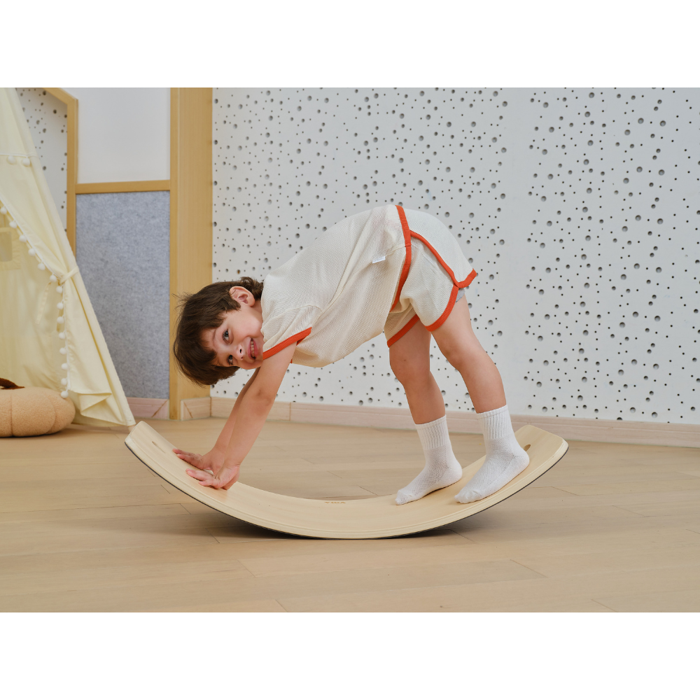 Planche d'équilibre en bois