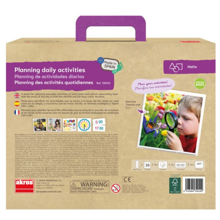 Planning des activités quotidiennes