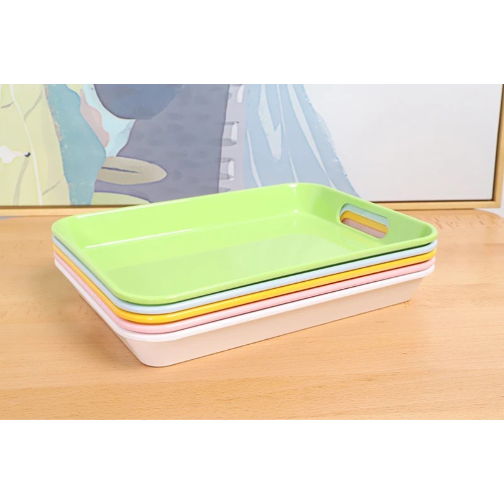 Plateau Moyen en Plastique - Bleu