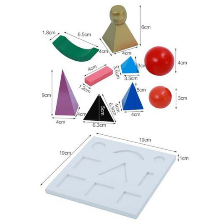 Plateau des symboles de grammaire en bois
