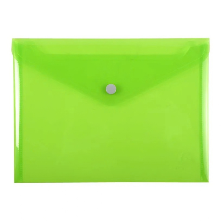 Pochette enveloppe transparente avec bouton-pression – 16 × 12 cm - (Vendu à l'unité) - 2 - Eveil Montessori Maroc