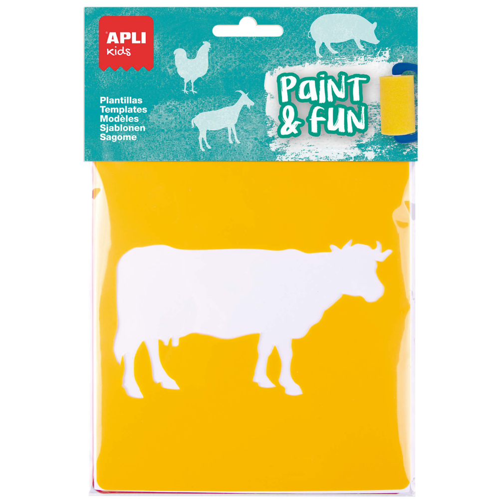 Pochoirs - Animaux de la ferme - 1 - Eveil Montessori Maroc