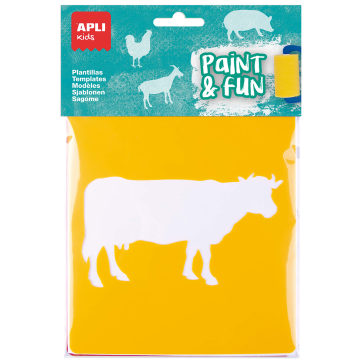 Pochoirs - Animaux de la ferme - 1 - Eveil Montessori Maroc
