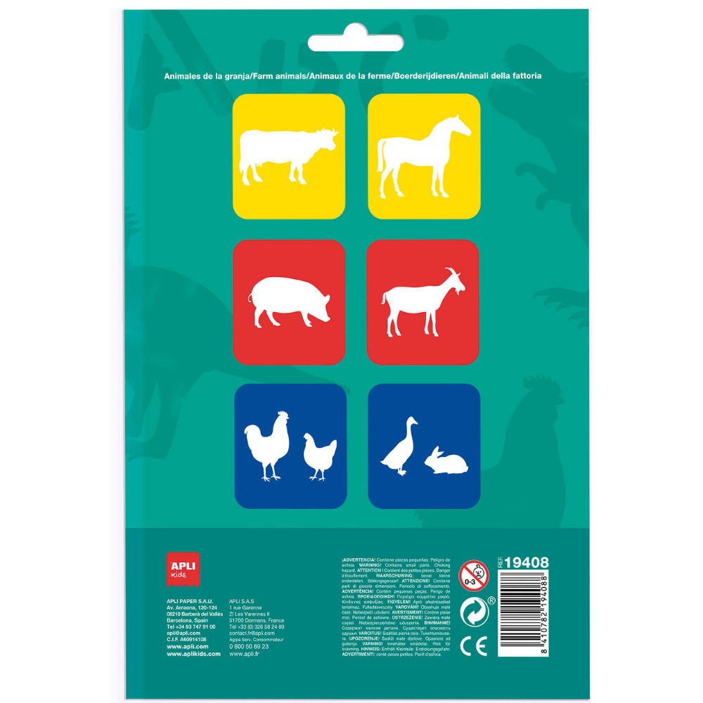 Pochoirs - Animaux de la ferme - 2 - Eveil Montessori Maroc