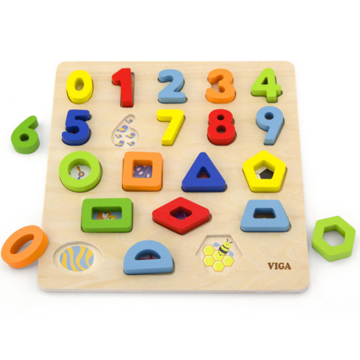 Puzzle - Nombres et formes - 1 - Eveil Montessori Maroc