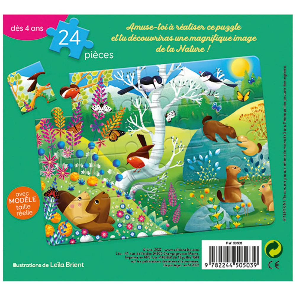 Puzzle 24 pièces : La nature - 3 - Eveil Montessori Maroc