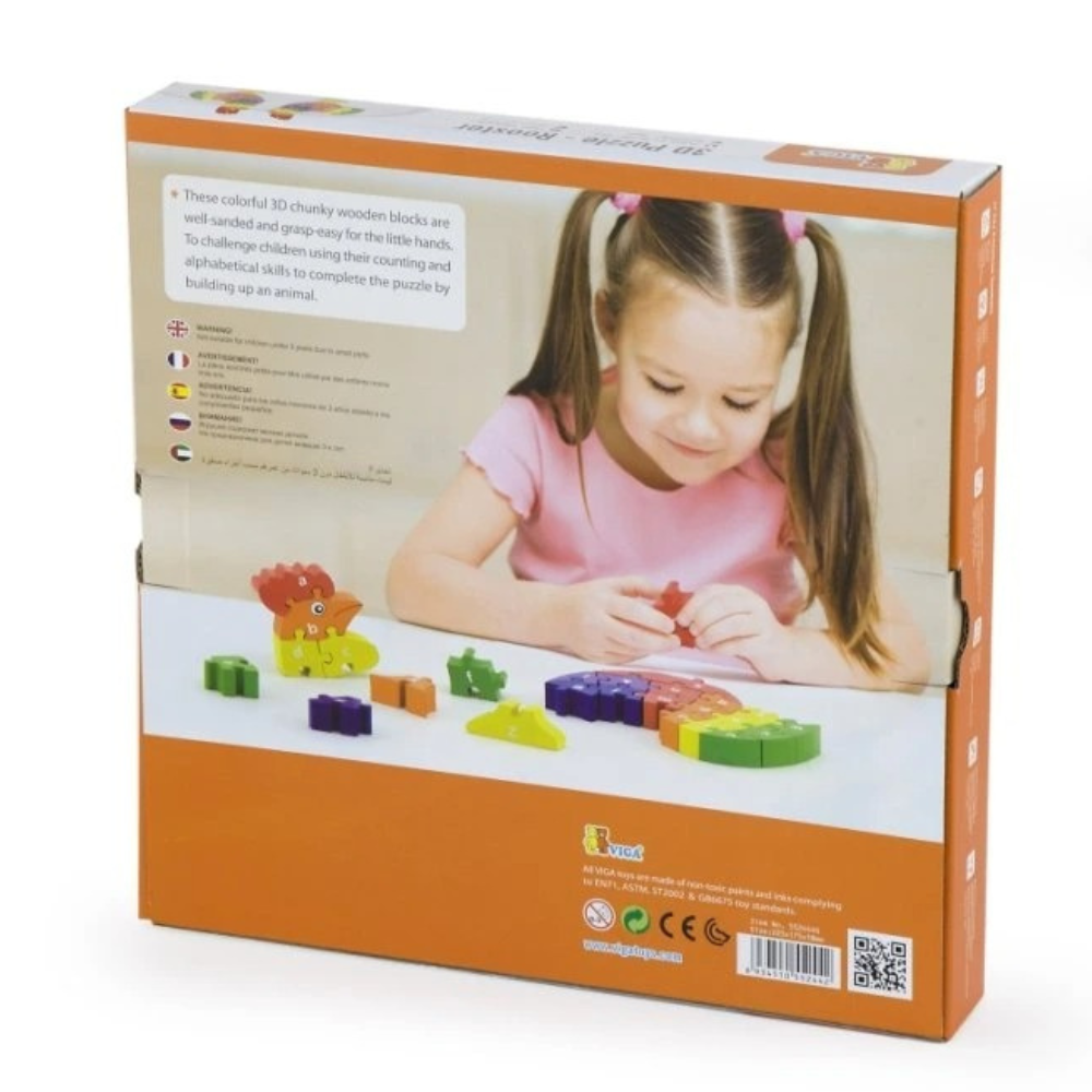 Puzzle 3D Coq Alphabet