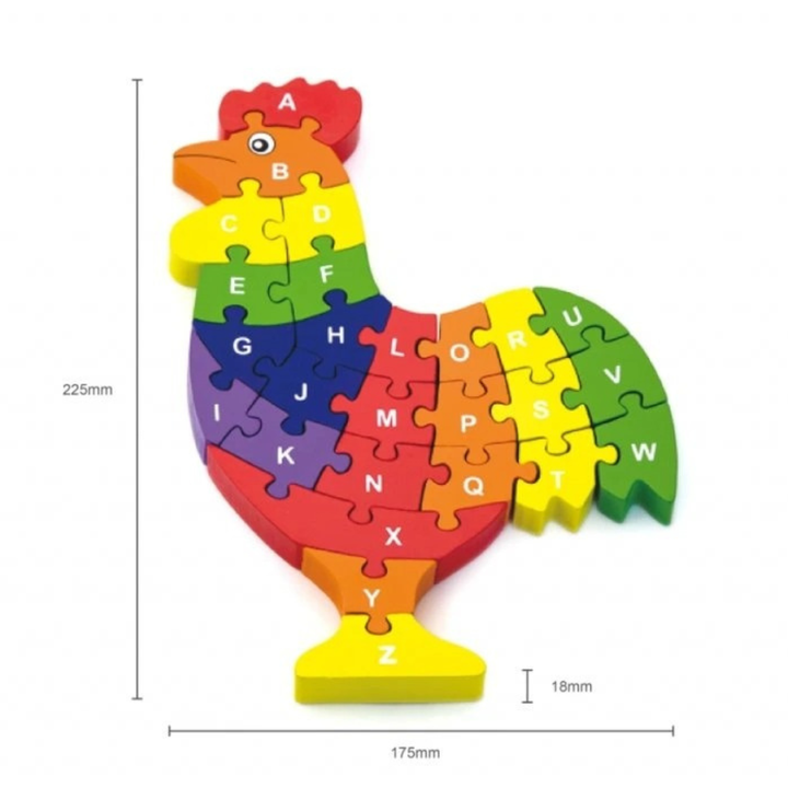 Puzzle 3D Coq Alphabet