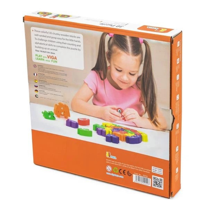 Puzzle 3D Escargot Alphabet