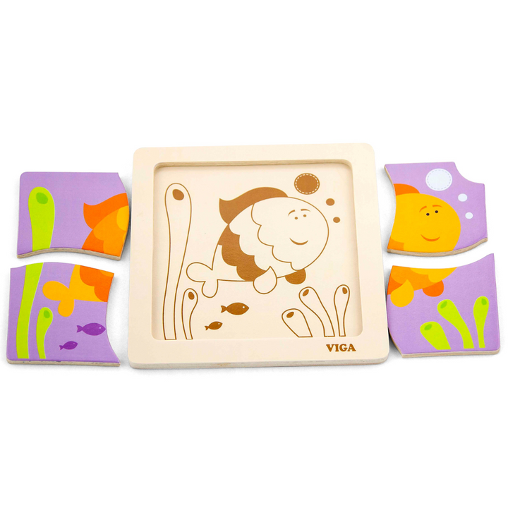 Puzzle 4 pièces - Poisson