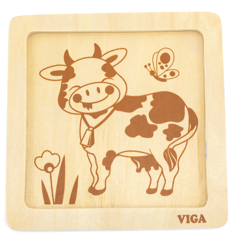 Puzzle 4 pièces - Vache