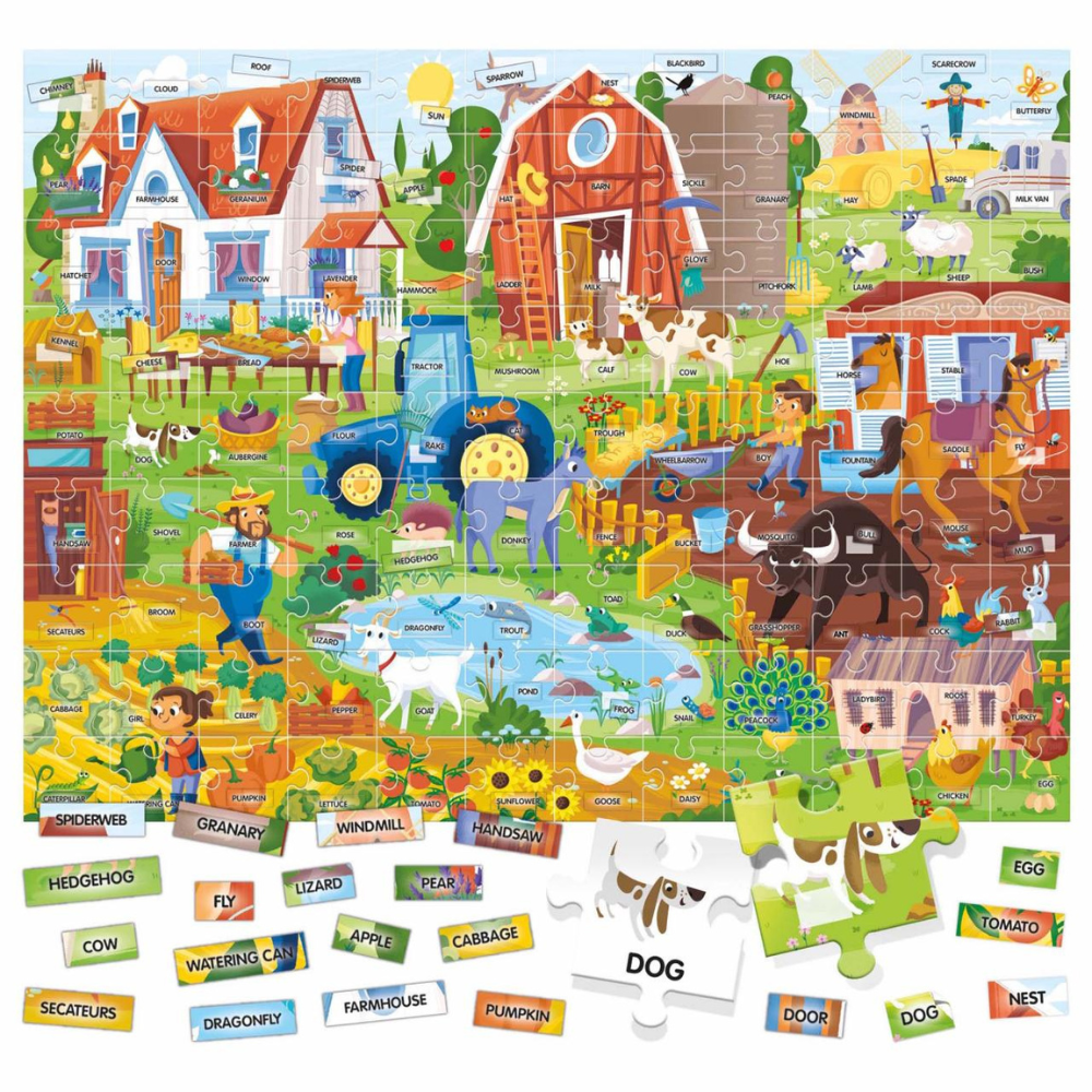 Puzzle Anglais Facile 100 Mots de la Ferme
