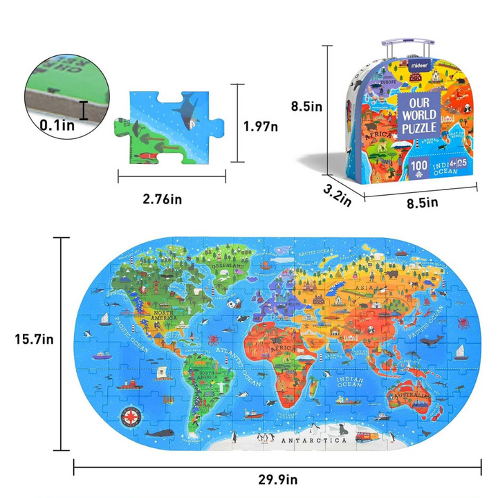 Puzzle Notre Monde en anglais - 100 pcs