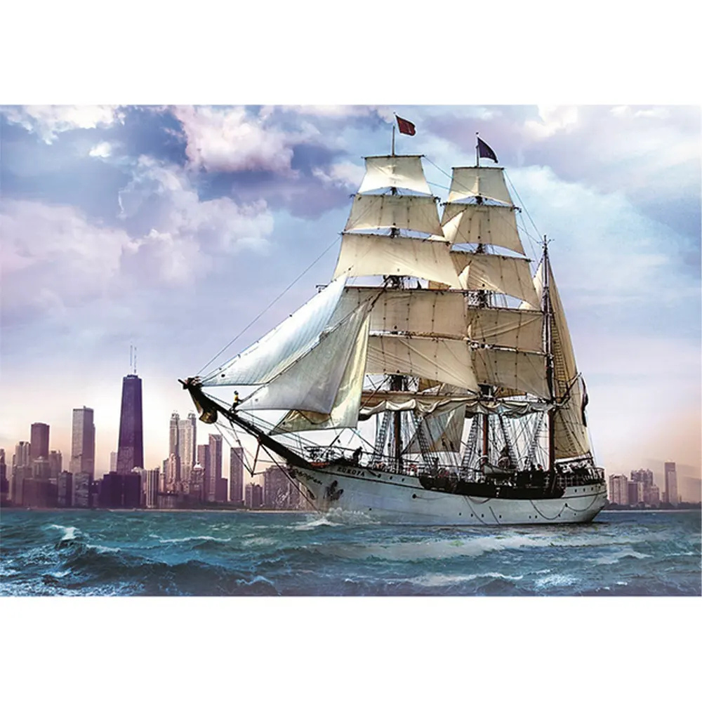 Puzzle Sailing Against Chicago 500 Pièces