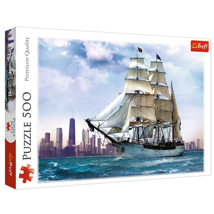 Puzzle Sailing Against Chicago 500 Pièces