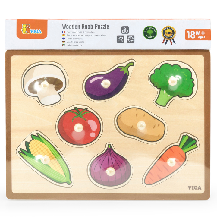 Puzzle à boutons 8 pièces - Les légumes