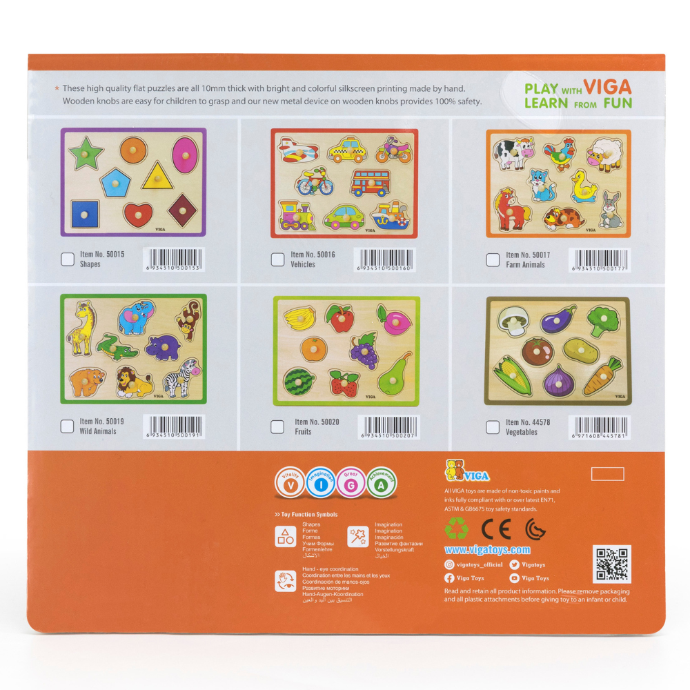 Puzzle à boutons 8 pièces - Les légumes