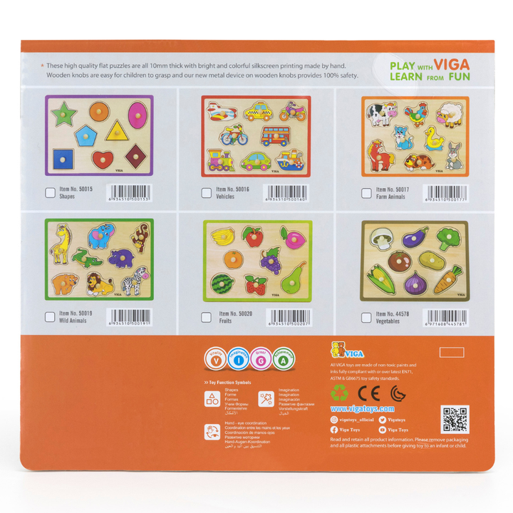 Puzzle à boutons 8 pièces - Les légumes