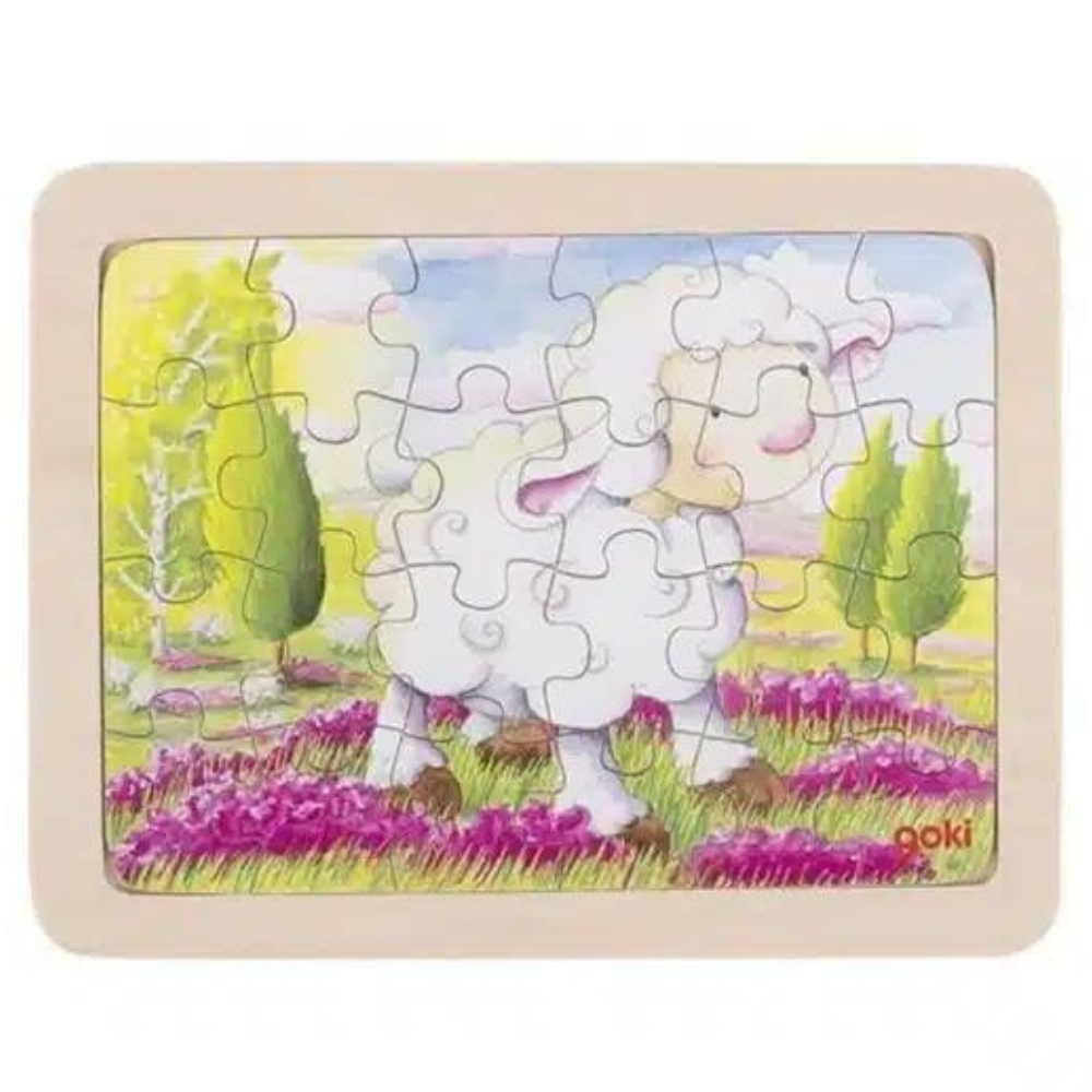 Puzzle animaux en bois, 26 pièces, (lot de 6)