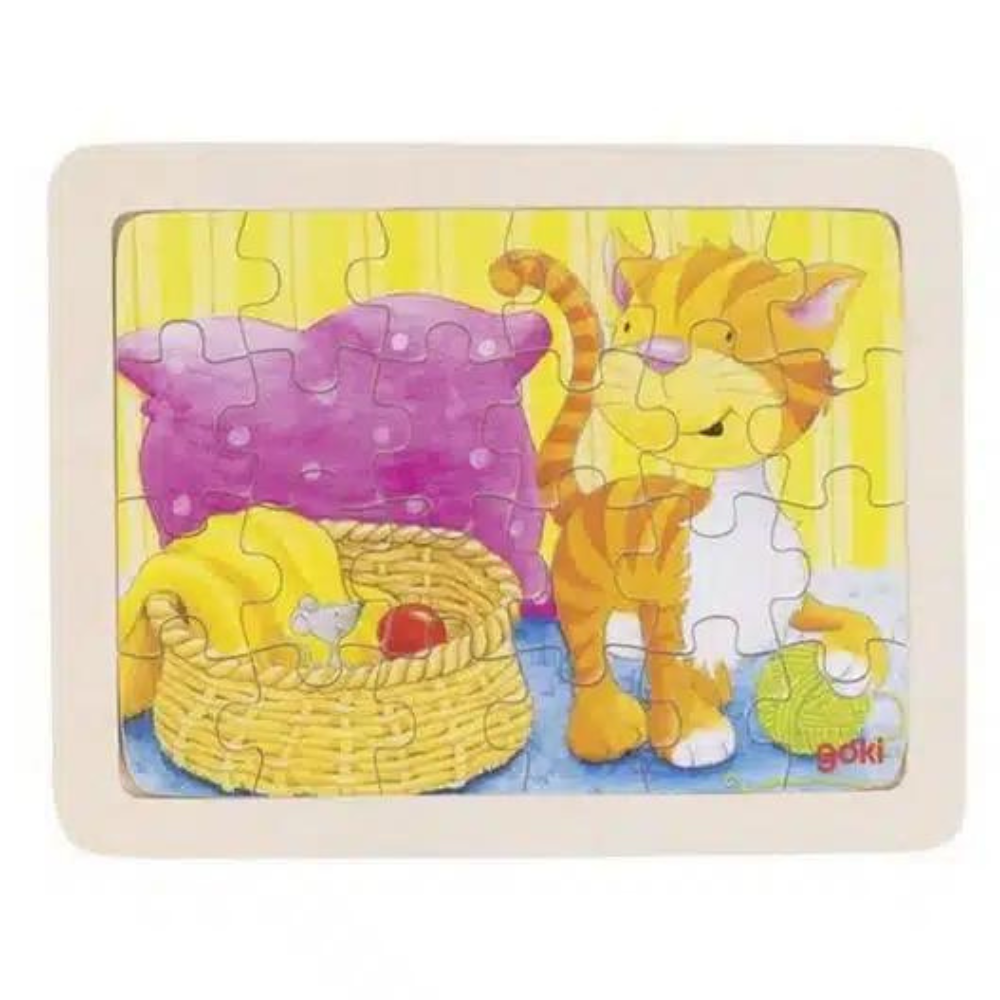 Puzzle animaux en bois, 26 pièces, (lot de 6)