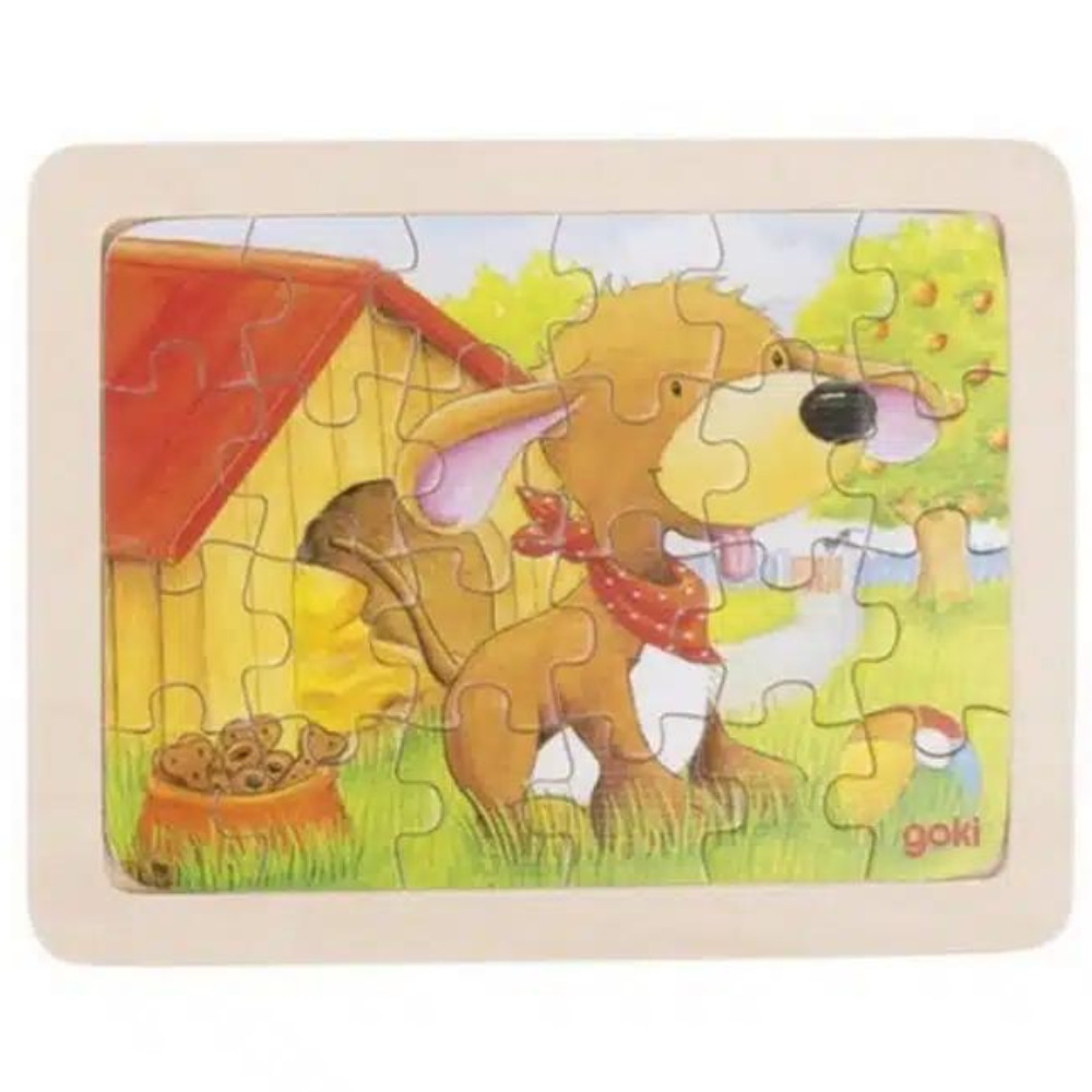Puzzle animaux en bois, 26 pièces, (lot de 6)