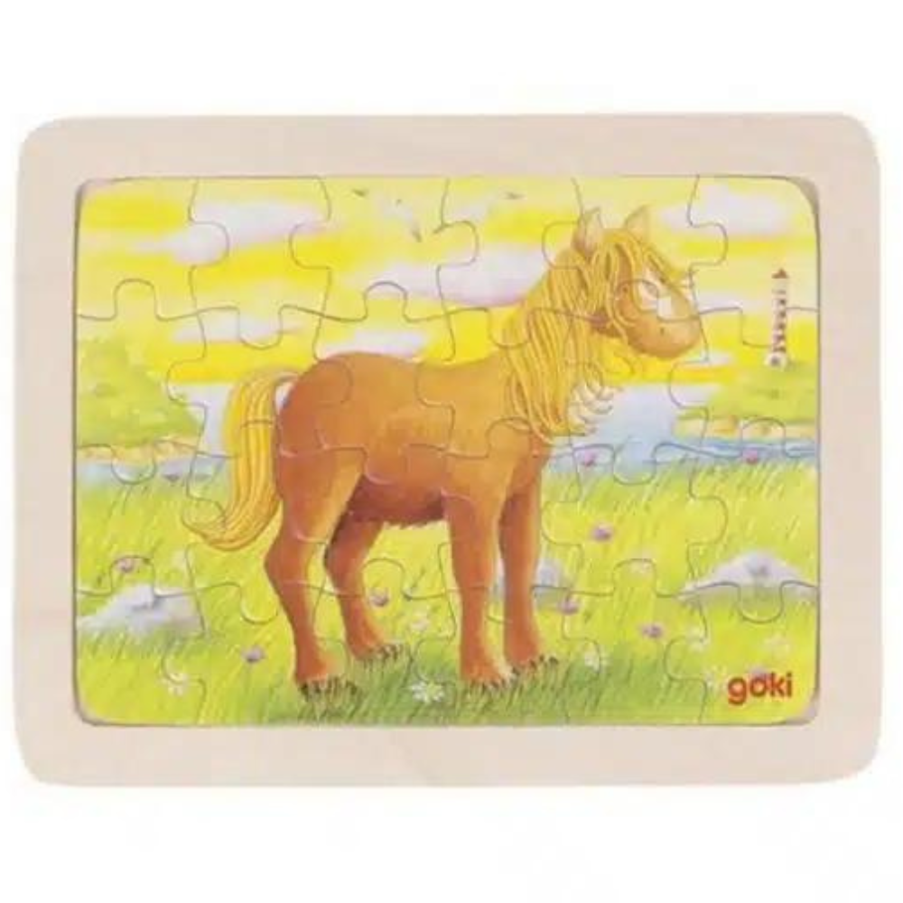 Puzzle animaux en bois, 26 pièces, (lot de 6)