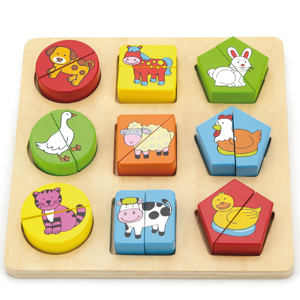 Puzzle d'Encastrement Animaux de la Ferme