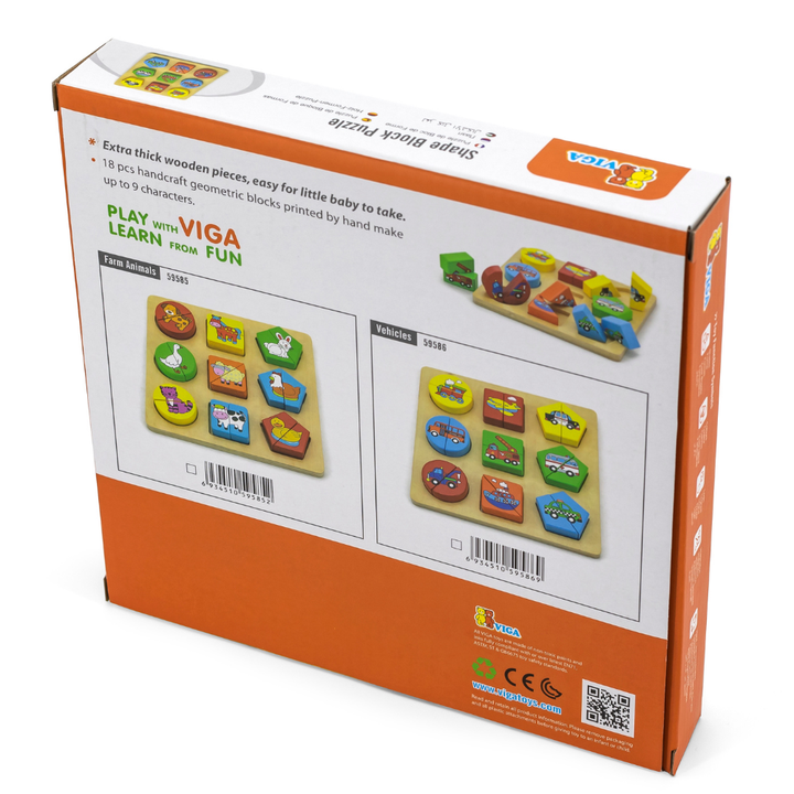 Puzzle d'Encastrement Animaux de la Ferme