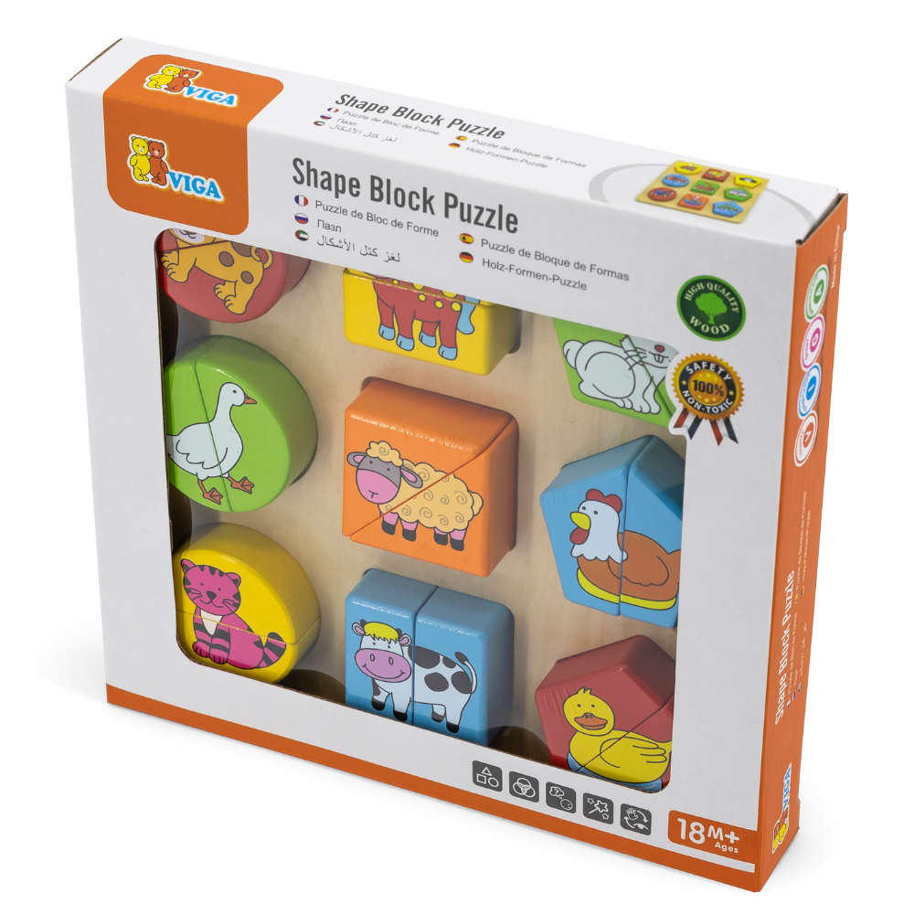 Puzzle d'Encastrement Animaux de la Ferme