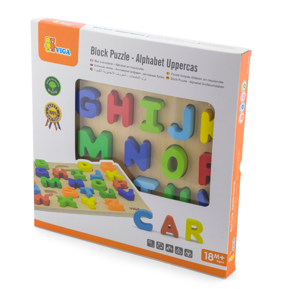 Puzzle de Blocs - Alphabet Majuscules