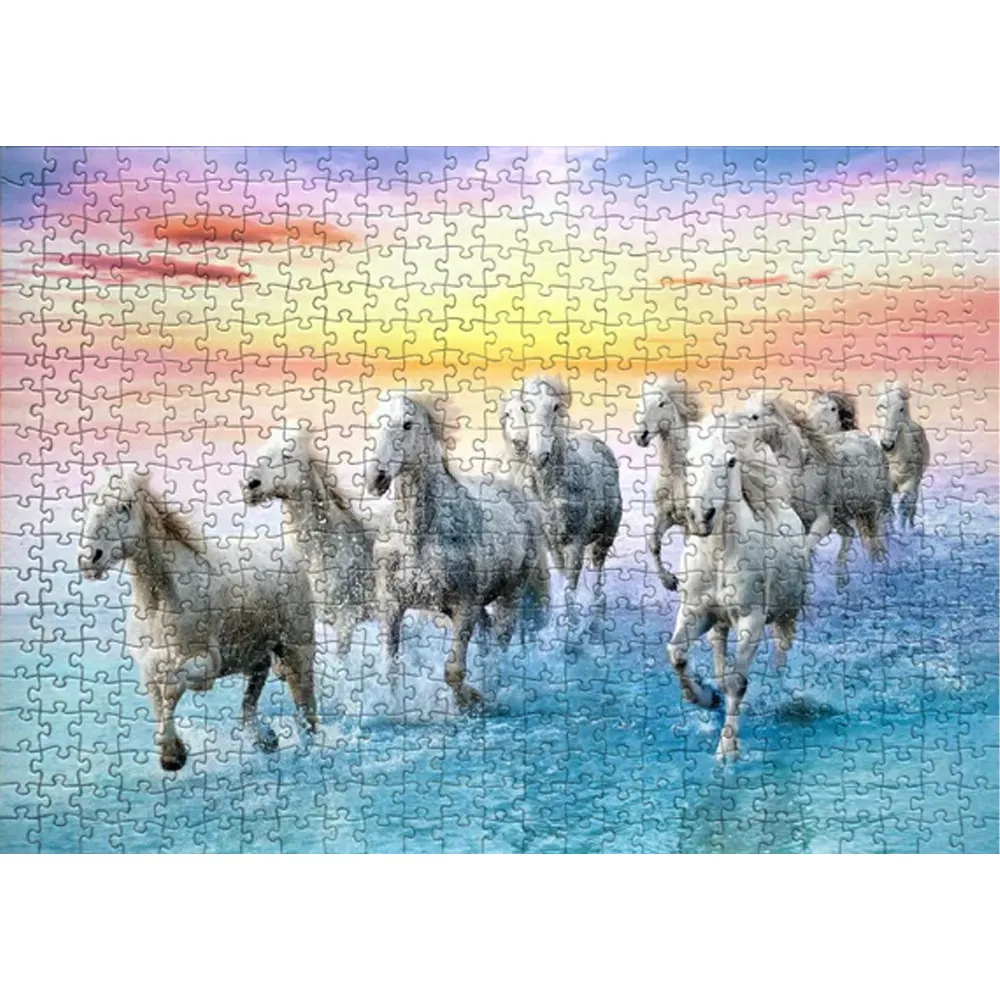 Puzzle de Chevaux Blancs au Galop