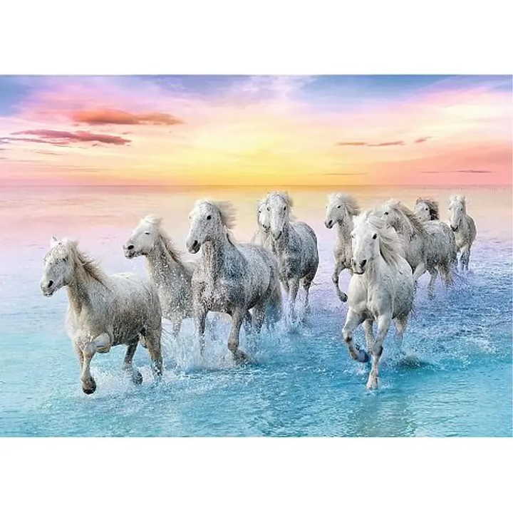 Puzzle de Chevaux Blancs au Galop