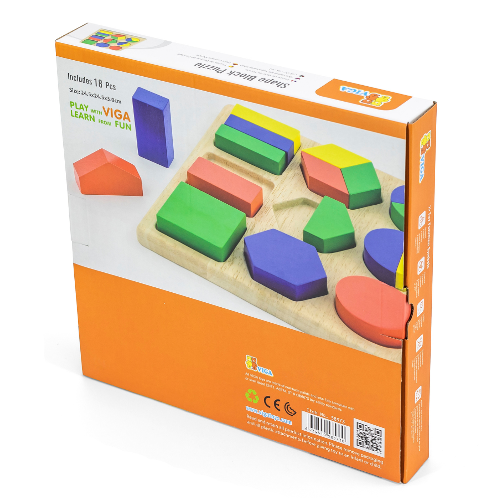 Puzzle de formes géométriques découpées