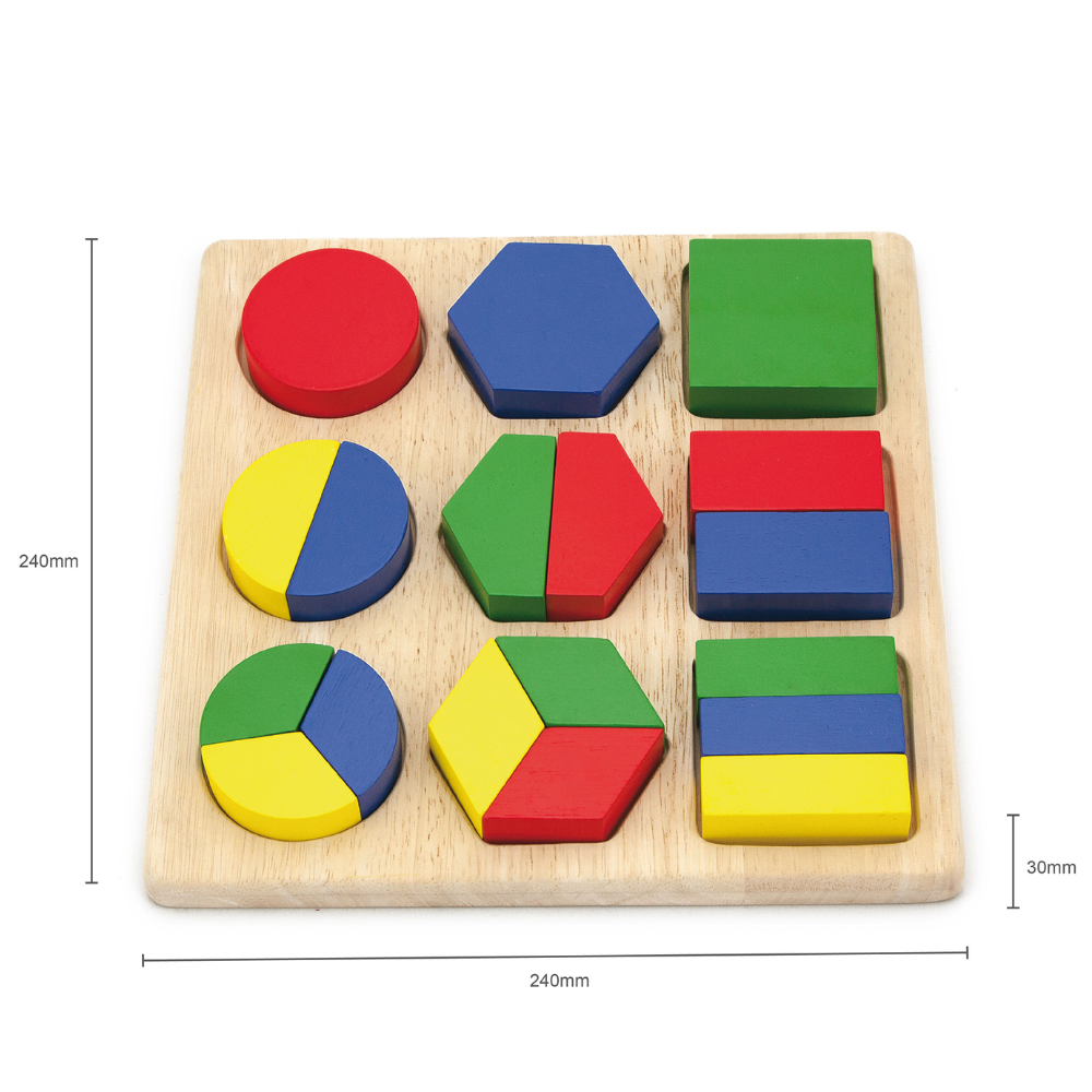 Puzzle de formes géométriques découpées - 2 - Eveil Montessori Maroc