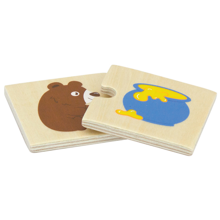 Puzzle en Bois animaux/nourriture 24 pièces