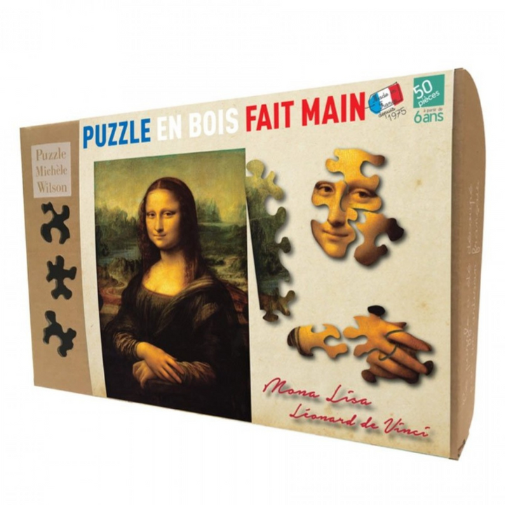 Puzzle en bois fait main : La Joconde - 50 pièces