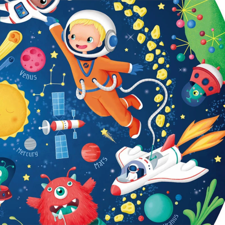 Puzzle fluo – L'Espace (70 pièces) - 4 - Eveil Montessori Maroc