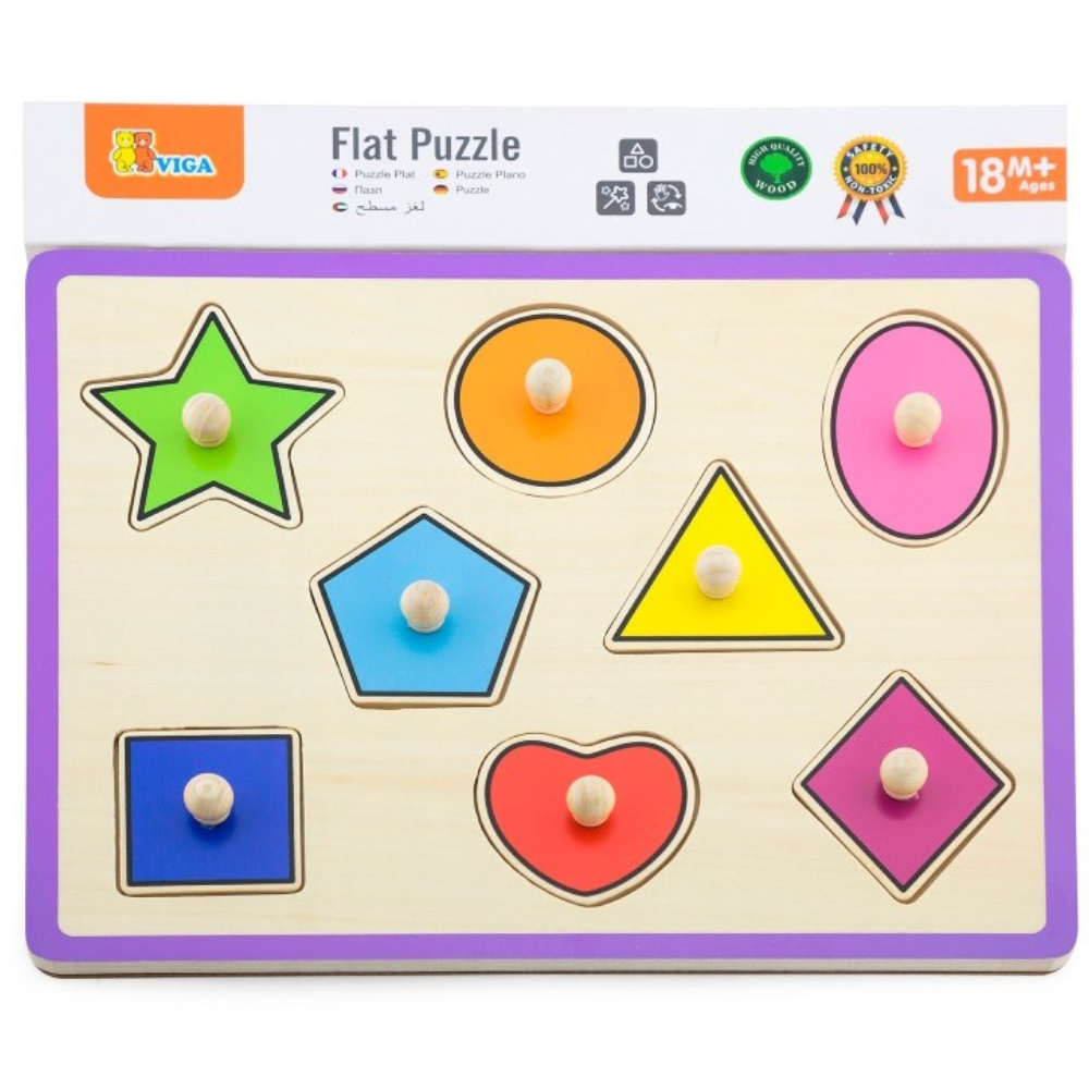 Puzzle plat 8 pièces - Formes