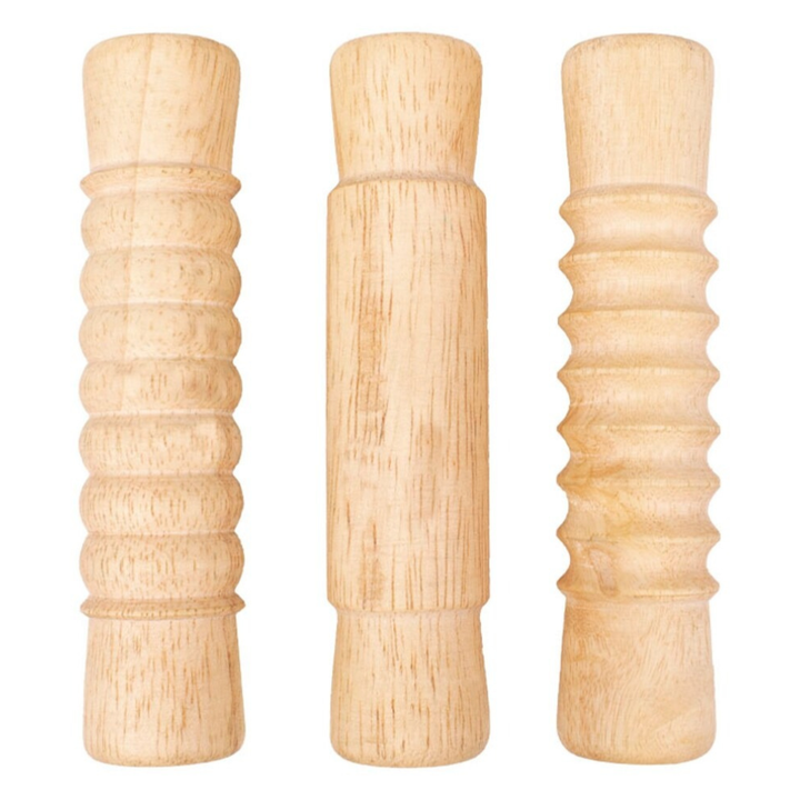 Rouleaux sensoriels en bois – Set de 3 textures différentes - 5 - Eveil Montessori Maroc