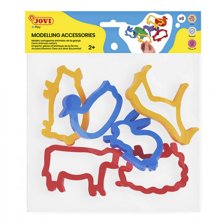 Sachet 6 moules de modelage animaux de la ferme