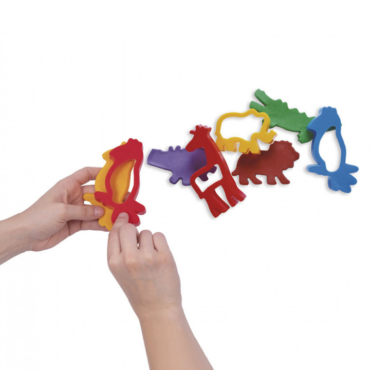 Sachet 6 moules de modelage animaux de la jungle