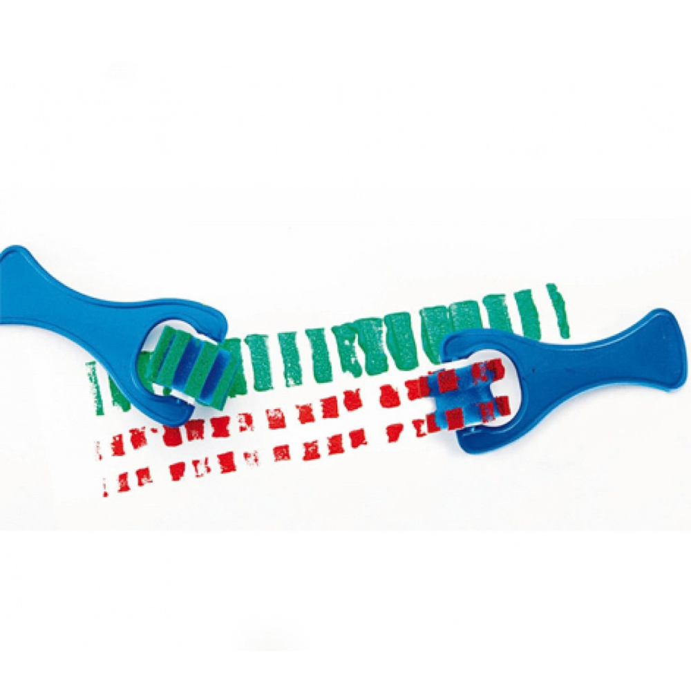 Sachet de 3 petits rouleaux de peinture formes diverses - 1 - Eveil Montessori Maroc