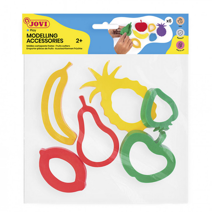 Sachet de 6 moules de modelage fruits