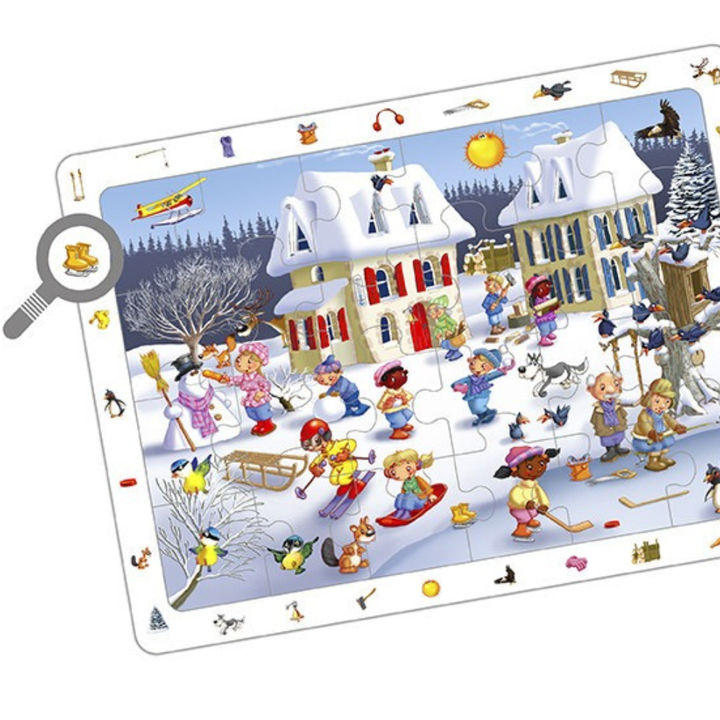 Set de 4 puzzles d'observation: les 4 saisons - 1 - Eveil Montessori Maroc