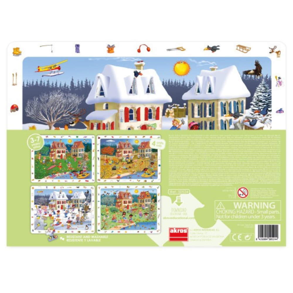 Set de 4 puzzles d'observation: les 4 saisons - 6 - Eveil Montessori Maroc