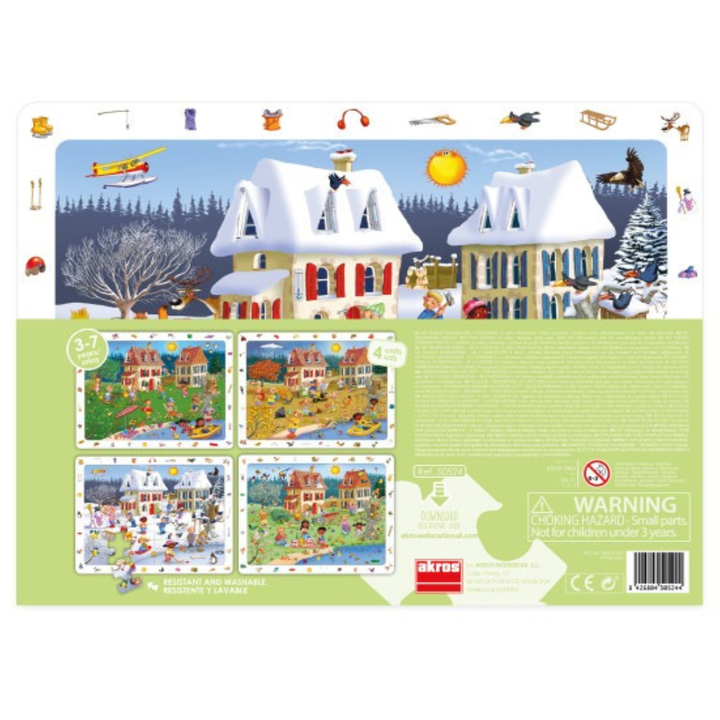 Set de 4 puzzles d'observation: les 4 saisons - 6 - Eveil Montessori Maroc